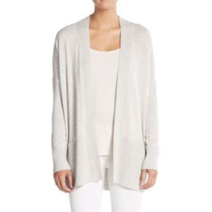 NWOT Vince Gray Cashmere Drop-Shoulder Cardigan, L